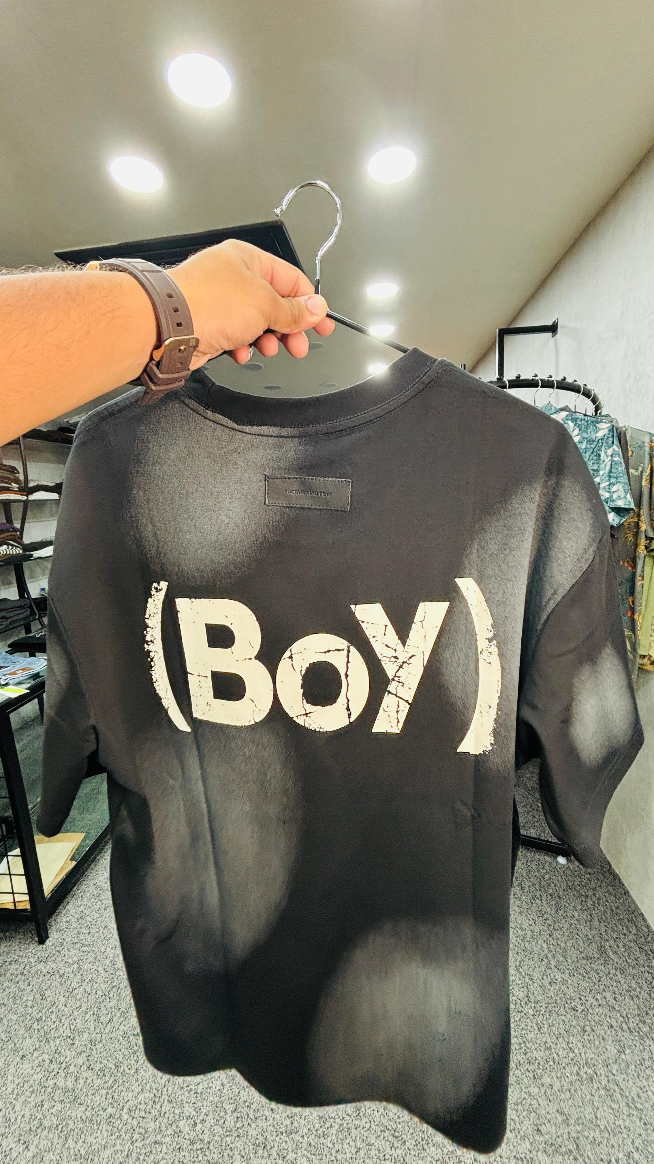 Zellee Imported Oversize Back Printed T-shirt For Mens And Boys(Black)