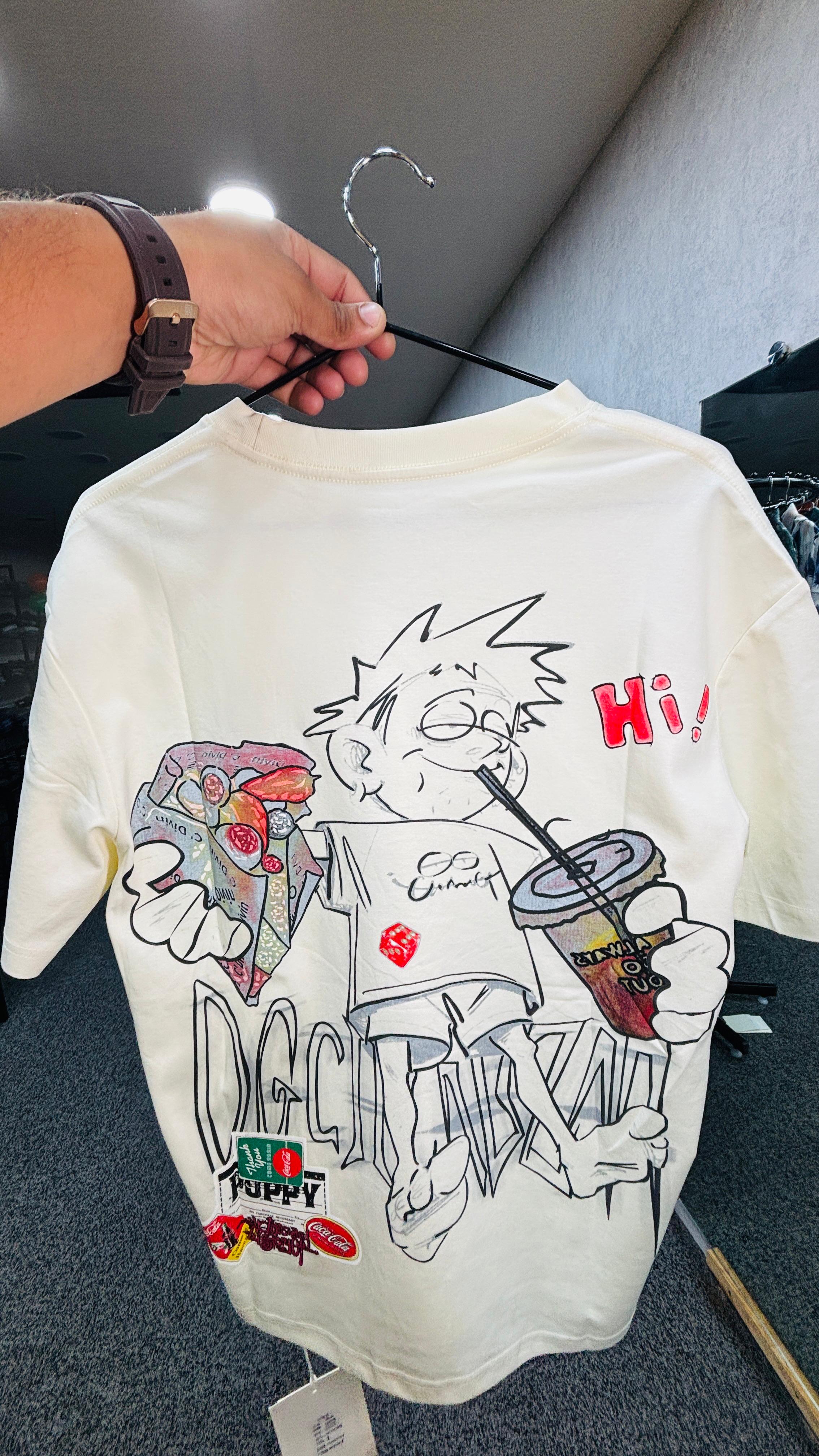 Zellee Imported Oversize Back Printed T-shirt For Mens And Boys(WHITE)