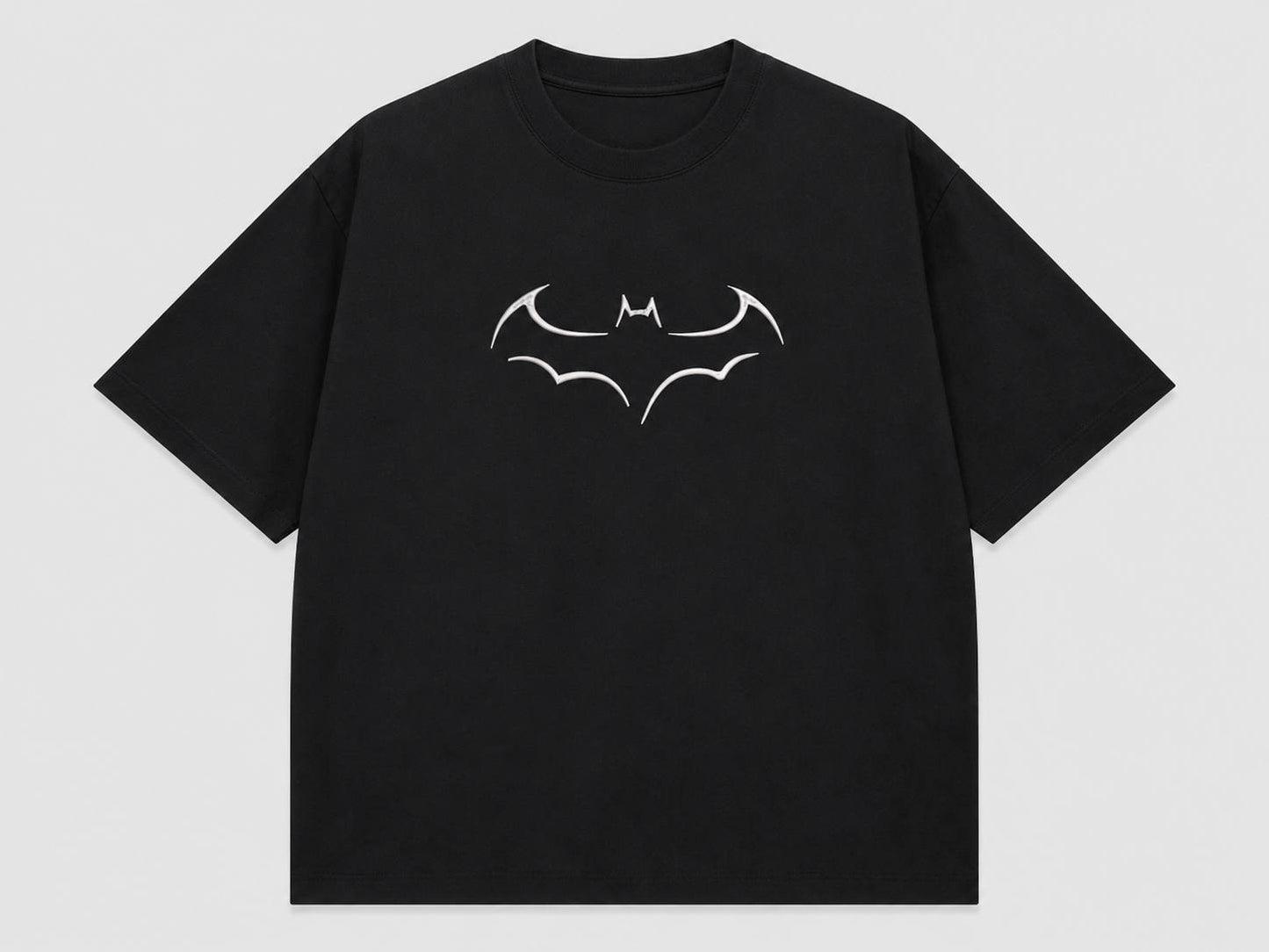 Zellee "Dark Knight" Edition Embroidered Oversized T-Shirt