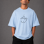 Zellee "Always Smile" Line-Stitch Relaxed Fit Oversized T-Shirt