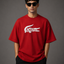 Zellee "Croc Silhouette" limited edition Embroidered Oversized Relaxed Fit T-Shirt