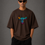 Zellee "Neon Bull" Multi-Stitch Relaxed Fit Oversized T-Shirt
