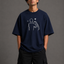 Zellee "Line-Stitch Love Edition" Heavyweight Oversized Relaxed Fit T-Shirt