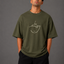 Zellee "Always Smile" Line-Stitch Relaxed Fit Oversized T-Shirt