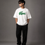 Zellee "Croc Silhouette" limited edition Embroidered Oversized Relaxed Fit T-Shirt