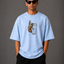 Zellee "Vibe Check" High-Density Embroidered Relaxed Fit Oversized T-Shirt