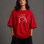Zellee "Line-Stitch Love Edition" Heavyweight Oversized Relaxed Fit T-Shirt