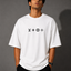 Zellee "Monogram Luxe" High-Density Embroidered Oversized Relaxed Fit T-Shirt