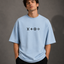 Zellee "Monogram Luxe" High-Density Embroidered Oversized Relaxed Fit T-Shirt