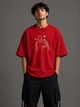 Zellee "Line-Stitch Love Edition" Heavyweight Oversized Relaxed Fit T-Shirt