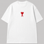 Zellee "Aesthetic Heart" High-Density Embroidered Oversized Relaxed Fit T-Shirt