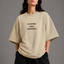 Zellee "Today" Line-Stitch Relaxed Fit Oversized T-Shirt