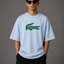 Zellee "Croc Silhouette" limited edition Embroidered Oversized Relaxed Fit T-Shirt