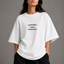 Zellee "Today" Line-Stitch Relaxed Fit Oversized T-Shirt