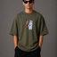 Zellee "Vibe Check" High-Density Embroidered Relaxed Fit Oversized T-Shirt