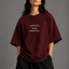Zellee "Today" Line-Stitch Relaxed Fit Oversized T-Shirt