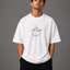 Zellee "Always Smile" Line-Stitch Relaxed Fit Oversized T-Shirt