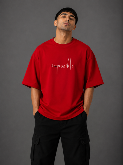 Zellee "Mindset" Oversized Embroidered Relaxed Fit T-Shirt
