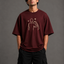 Zellee "Line-Stitch Love Edition" Heavyweight Oversized Relaxed Fit T-Shirt