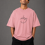 Zellee "Always Smile" Line-Stitch Relaxed Fit Oversized T-Shirt