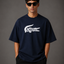 Zellee "Croc Silhouette" limited edition Embroidered Oversized Relaxed Fit T-Shirt