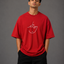 Zellee "Always Smile" Line-Stitch Relaxed Fit Oversized T-Shirt