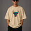 Zellee "Neon Bull" Multi-Stitch Relaxed Fit Oversized T-Shirt