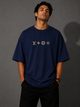 Zellee "Monogram Luxe" High-Density Embroidered Oversized Relaxed Fit T-Shirt