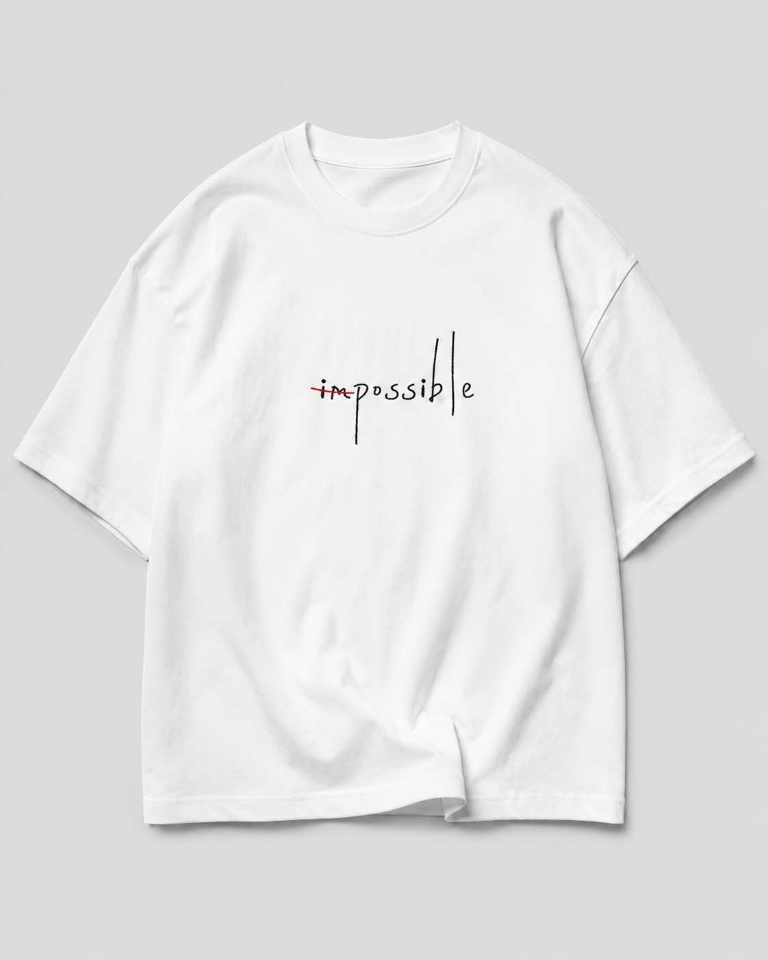 Zellee "Mindset" Oversized Embroidered Relaxed Fit T-Shirt