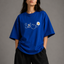 Zellee "Floral Smile" Line-Stitch Relaxed Fit Oversized T-Shirt