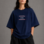 Zellee "Today" Line-Stitch Relaxed Fit Oversized T-Shirt
