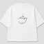Zellee "Always Smile" Line-Stitch Relaxed Fit Oversized T-Shirt