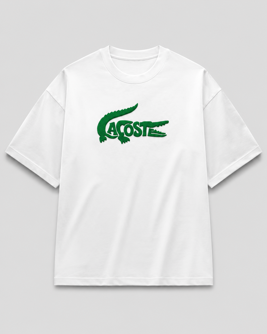 Zellee "Croc Silhouette" limited edition Embroidered Oversized Relaxed Fit T-Shirt