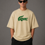 Zellee "Croc Silhouette" limited edition Embroidered Oversized Relaxed Fit T-Shirt