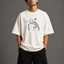 Zellee "Line-Stitch Love Edition" Heavyweight Oversized Relaxed Fit T-Shirt