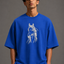 Zellee "Ink-Stitch Horse" Heavyweight Oversized Relaxed Fit T-Shirt