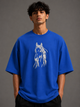Zellee "Ink-Stitch Horse" Heavyweight Oversized Relaxed Fit T-Shirt