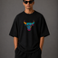 Zellee "Neon Bull" Multi-Stitch Relaxed Fit Oversized T-Shirt