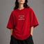 Zellee "Today" Line-Stitch Relaxed Fit Oversized T-Shirt
