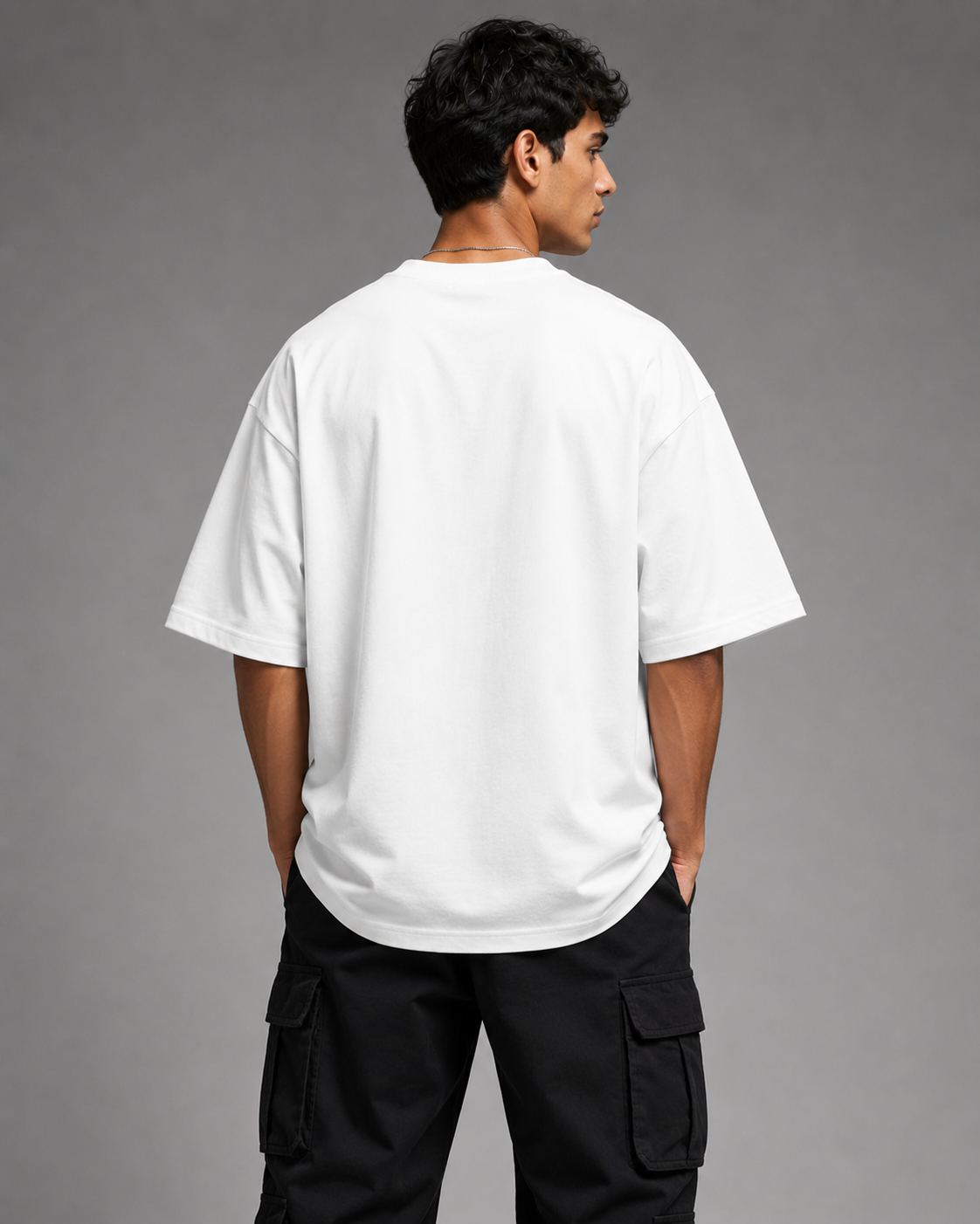 Zellee "Bee Happy" Line-Stitch Relaxed Fit Oversized T-Shirt