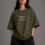 Zellee "Today" Line-Stitch Relaxed Fit Oversized T-Shirt
