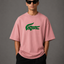 Zellee "Croc Silhouette" limited edition Embroidered Oversized Relaxed Fit T-Shirt