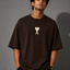 Zellee "Aesthetic Heart" High-Density Embroidered Oversized Relaxed Fit T-Shirt