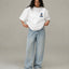 Zellee 'Fly High' Premium Oversized Tee – Crisp White