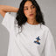 Zellee 'Fly High' Premium Oversized Tee – Crisp White