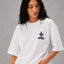 Zellee 'Fly High' Premium Oversized Tee – Crisp White