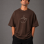 Zellee "Always Smile" Line-Stitch Relaxed Fit Oversized T-Shirt