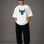 Zellee "Neon Bull" Multi-Stitch Relaxed Fit Oversized T-Shirt