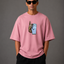 Zellee "Vibe Check" High-Density Embroidered Relaxed Fit Oversized T-Shirt