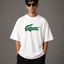 Zellee "Croc Silhouette" limited edition Embroidered Oversized Relaxed Fit T-Shirt